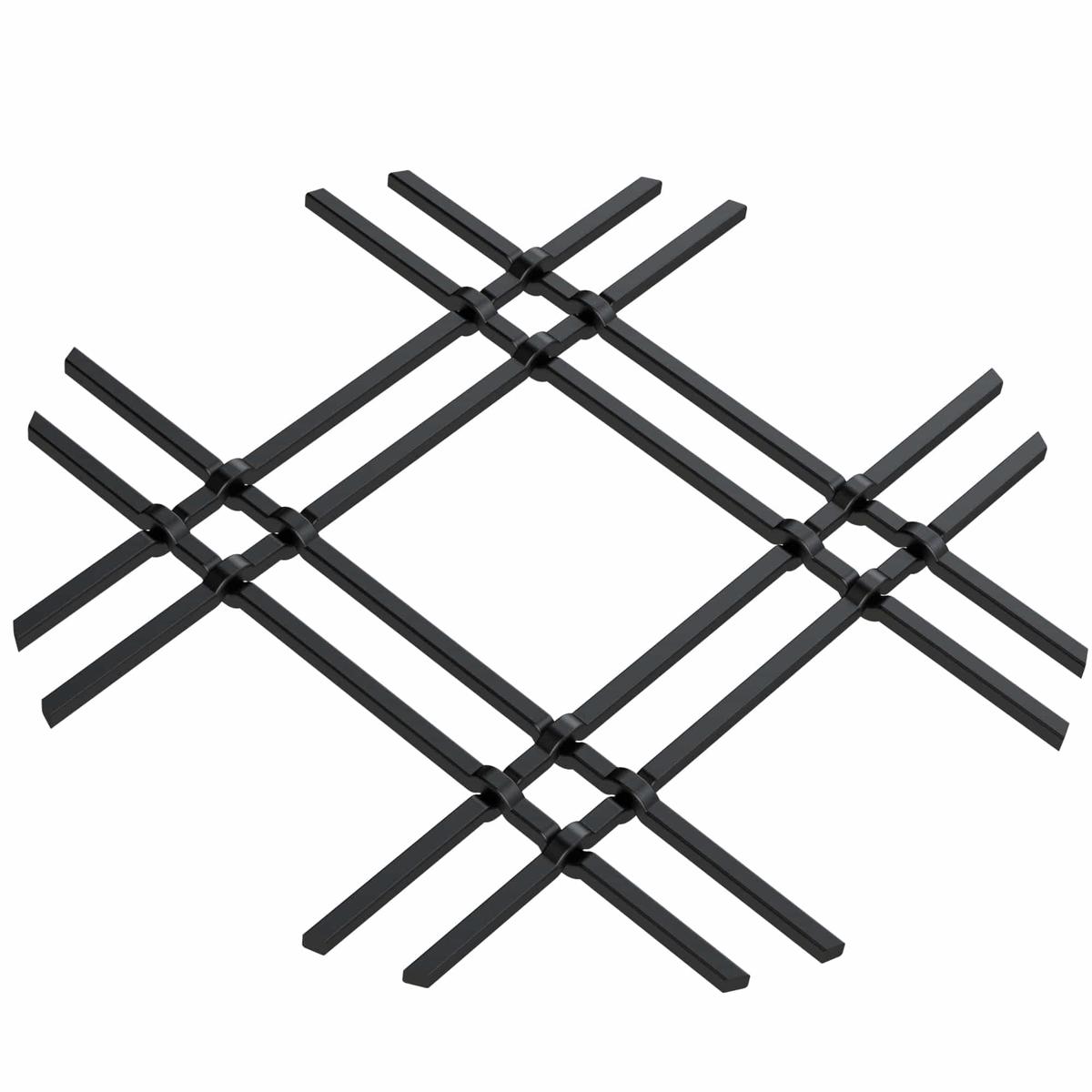 1 Flat Double Diamond Decorative Grille - Flat Black 36 W x 48 L Sheet
