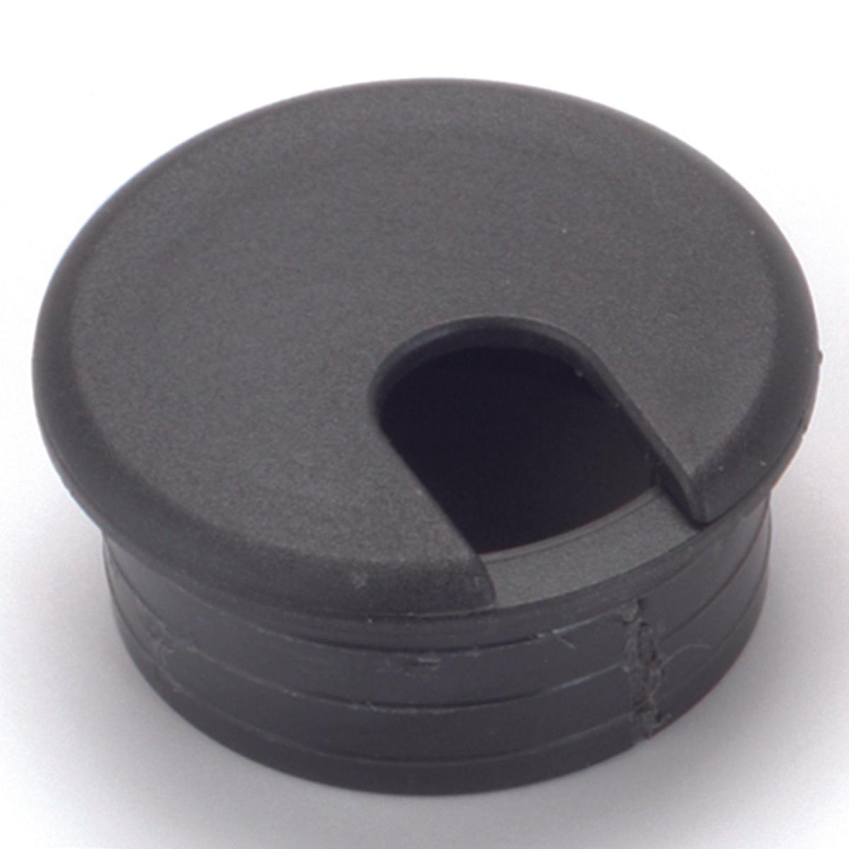 1-12 Cable Management Plastic Grommet Black