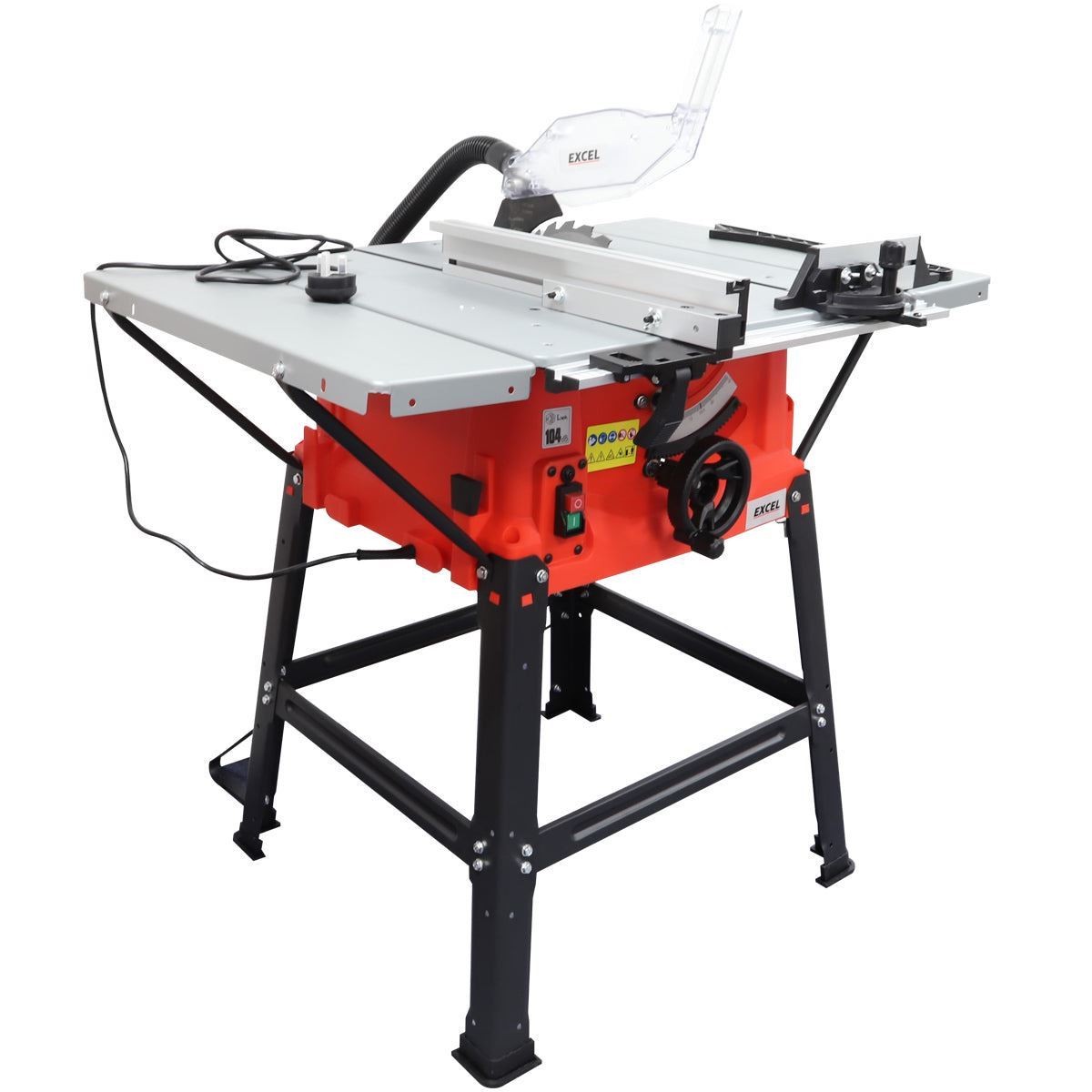 Excel 6293 250mm Table Saw 240V 1800W with Legstand Side Extensions Blade
