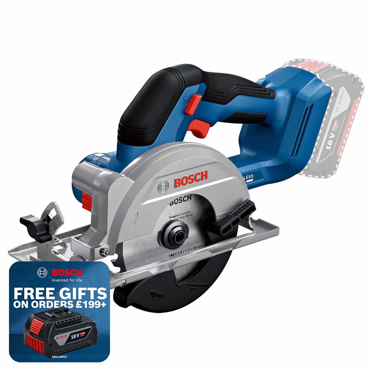 Bosch GKS 18V-51 18V 140mm Brushless Circular Saw (Body Only) 06019M3120