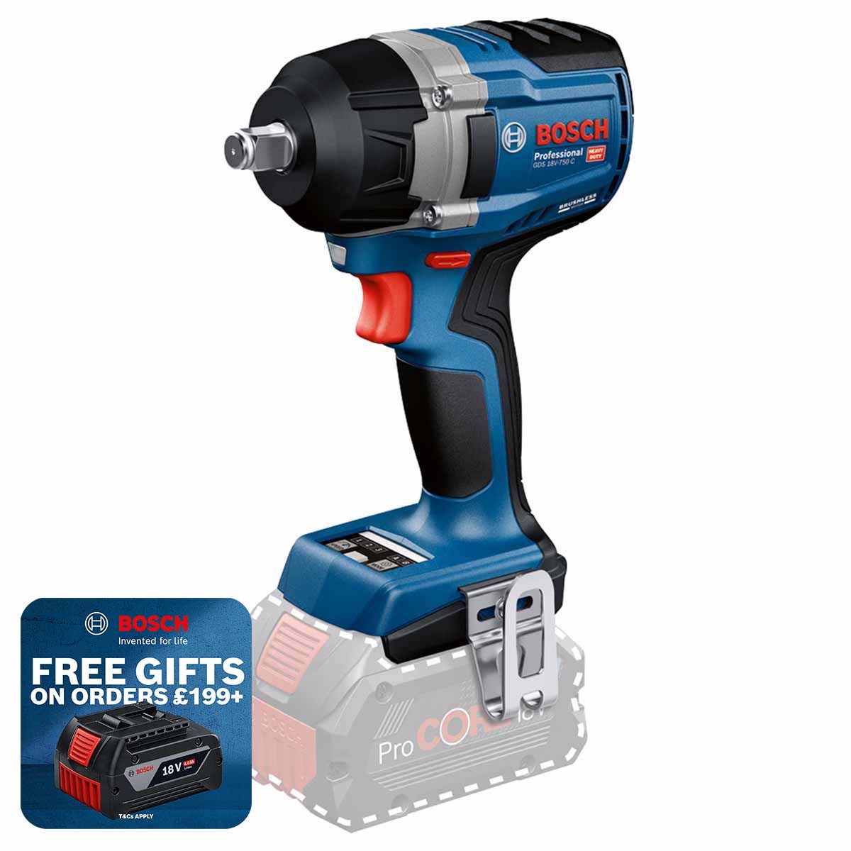 Bosch 06019L9000 GDS 18V-750 C Impact Wrench (Body Only)
