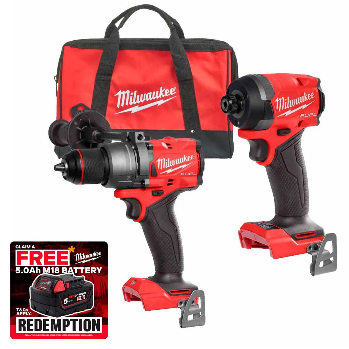 Milwaukee M18 FPD3 Percussion Drill FID3 Impact Driver 18V FUEL Twin Pack (Body Only)