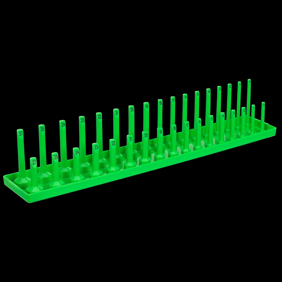 Sealey SH1217HV Socket Holder 12Sq Drive 10-27mm Hi-Vis Green